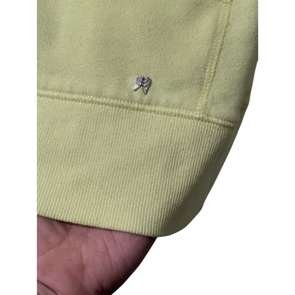 Victorias Secret Yellow Angel Sequin Heart Sweatpants & Hoodie Top L/ bottom M - Picture 7 of 9